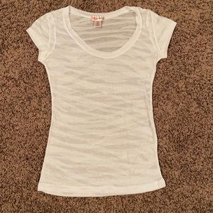 White Zebra Print Top